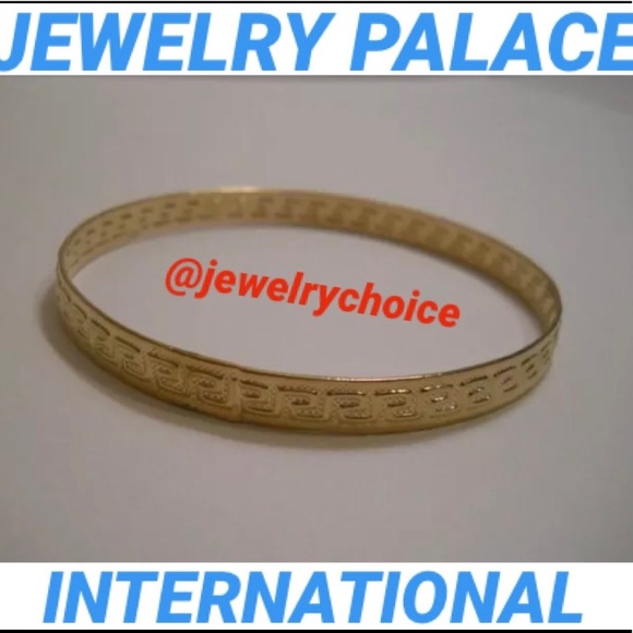 🆕14K Gold Filled Greek Key Slip On Bangle. - Picture 5 of 6